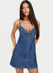 Arwen Denim Mini Dress Blue