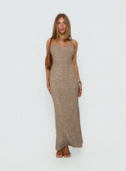 Knox Maxi Dress Brown Sequin