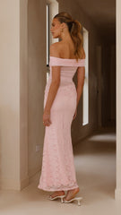 Tiarna Off The Shoulder Maxi Dress - Pink