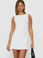 Lukea Sleeveless Mini Dress White