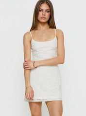 Alyra Embroidered Mini Dress White