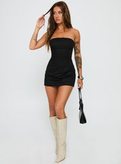 Yumiko Strapless Romper Black