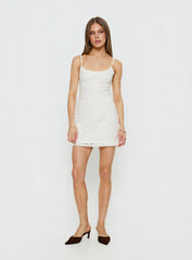 Alyra Embroidered Mini Dress White