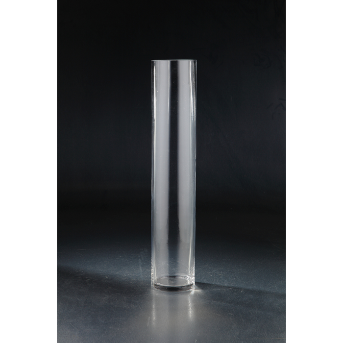 20" Clear Glass Cylinder Vase