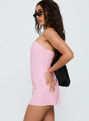 Yumiko Strapless Romper Pink