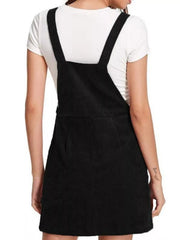Corduroy Wide Strap Overall Dress