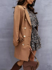 Double-Breasted Belted Blazer Dress