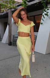 Anna Yellow Maxi Skirt
