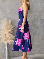 Floral Print Midi Cami Dress
