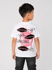 White BEAR THE BEAMS KIDS Close Encounter T-Shirt for kids, featuring a fun graphic design on the front.