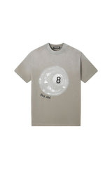 Black Label '8 Ball' premium T-shirt in dye green, featuring a bold graphic design on soft cotton fabric.