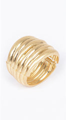 Ria Hinge Cuff Bracelet - Gold