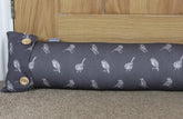 British Garden Birds draught excluder featuring Robins, Bluetits, Goldfinch and Long tailed tits.