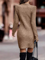 Ribbed Knit Bodycon Sweater Dress