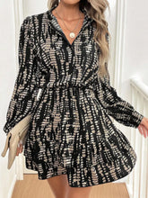 Ruffled Hem Long Sleeve Mini Dress