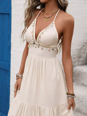 Halter Neck Tiered Dress