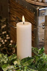 Wax cream LED flameless pillar candle 2 x 6 inch with timer for traditional home decor from Magnolias Home Decor