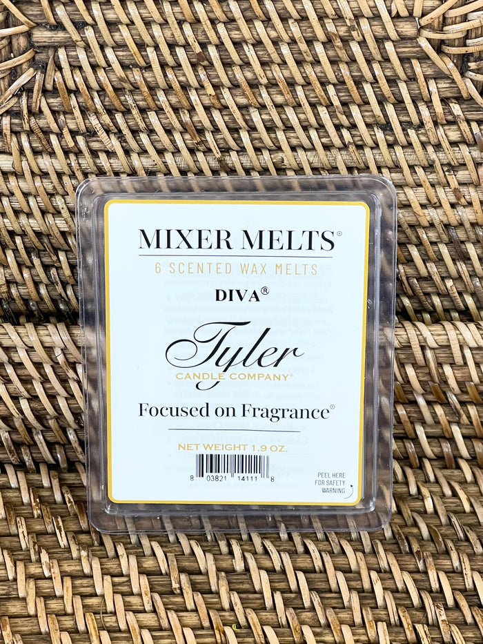 Tyler Candle Diva wax mixer melts fruits chocolate amber home fragrance gift from Magnolias Home Decor