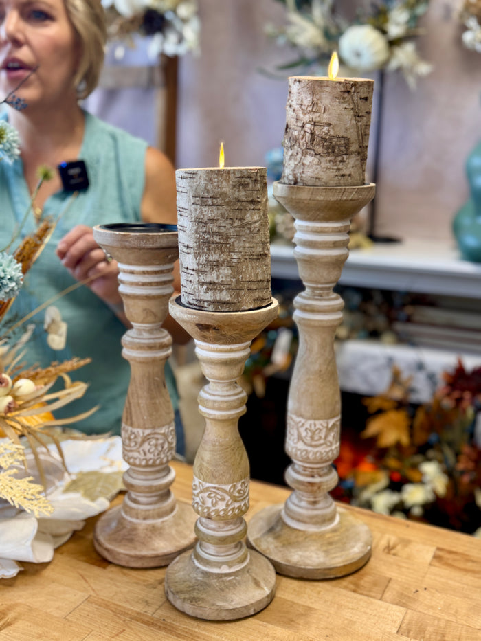 Fern Design Candle Holder - 3 Sizes