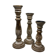 Fern Design Candle Holder - 3 Sizes