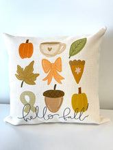 Cotton hello fall accent pillow 18 inch square for farmhouse traditional home decor from Magnolias Home Decor