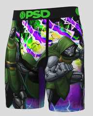 PSD Underwear Dr. Doom boxers featuring colorful comic book character design, casual men's accessories for everyday wear.