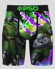 PSD 'Dr. Doom' boxers with comic book character print, multicolor design, comfortable men's underwear.