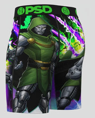 PSD 'Dr. Doom' boxers featuring comic book character print, made of comfortable fabric, designed as men's underwear accessories.
