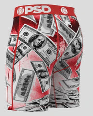PSD Underwear WF Cherry Melt boxers with colorful cherry pattern, comfortable men's accessories, side view of the fabric design.