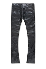 Jordan Craig Ross Thriller Cargo Stacked Denim Pants with multiple pockets and a relaxed fit, shown in a stacked style.