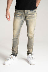 Dark indigo Spark Basic Stretch Denim jeans with a slim fit, showing the front view and classic pocket details.