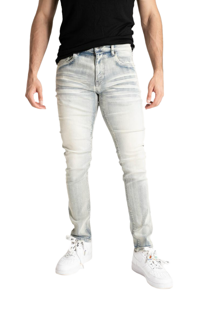 Spark Basic stretch denim in tint color, showcasing the fitted design and classic denim texture.