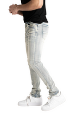 Spark 'Basic' Stretch Denim in Tint, stylish blue denim jeans from SPARK, featuring a classic fit and comfortable stretch fabric.