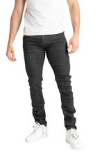 Spark Stretch Basic Denim in jet black, stylish SPARK denim jeans with a fitted silhouette and classic five-pocket design.