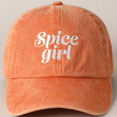 Cotton rust embroidered Spice Girl baseball cap for fall gift from Magnolias Home Decor