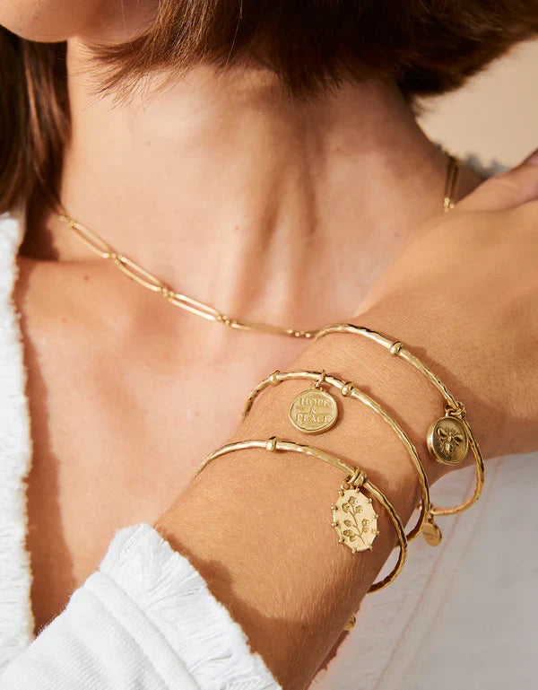 Spartina Splash Forget Me Not charming cuff gold bracelet tarnish free for everyday gift from Magnolias Home Decor