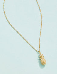 Spartina Splash Pineapple gold necklace 18 inch tarnish free for everyday gift from Magnolias Home Decor