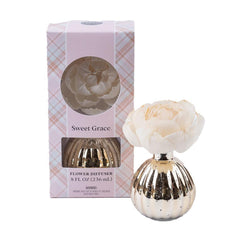 Bridgewater Sweet Grace holiday gold flower diffuser passion fruit patchouli tea home fragrance gift from Magnolias Home Decor