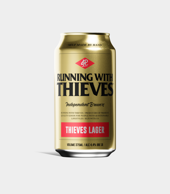 Thieves Lager can – crisp Australian craft lager brewed in Fremantle