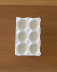 White Ceramic Egg Tray