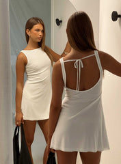 Lukea Sleeveless Mini Dress White