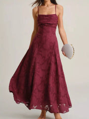 Lace Up Back Spaghetti Strap Maxi Dress
