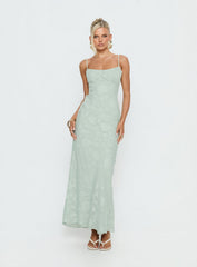 Avienna Maxi Dress Sage Burnout