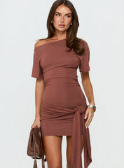 Eastside Girls Off Shoulder Cinched Mini Dress Clay