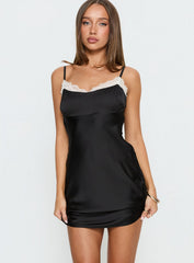 Serabelle Lace Mini Dress Black / Cream