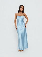 Fireproof Halter Maxi Dress Baby Blue
