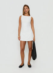 Lukea Sleeveless Mini Dress White