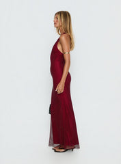 Earls Halter Maxi Dress Red