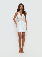 Klairee Lace Mini Dress White