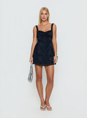 Mcbeath Mini Dress Navy Burnout